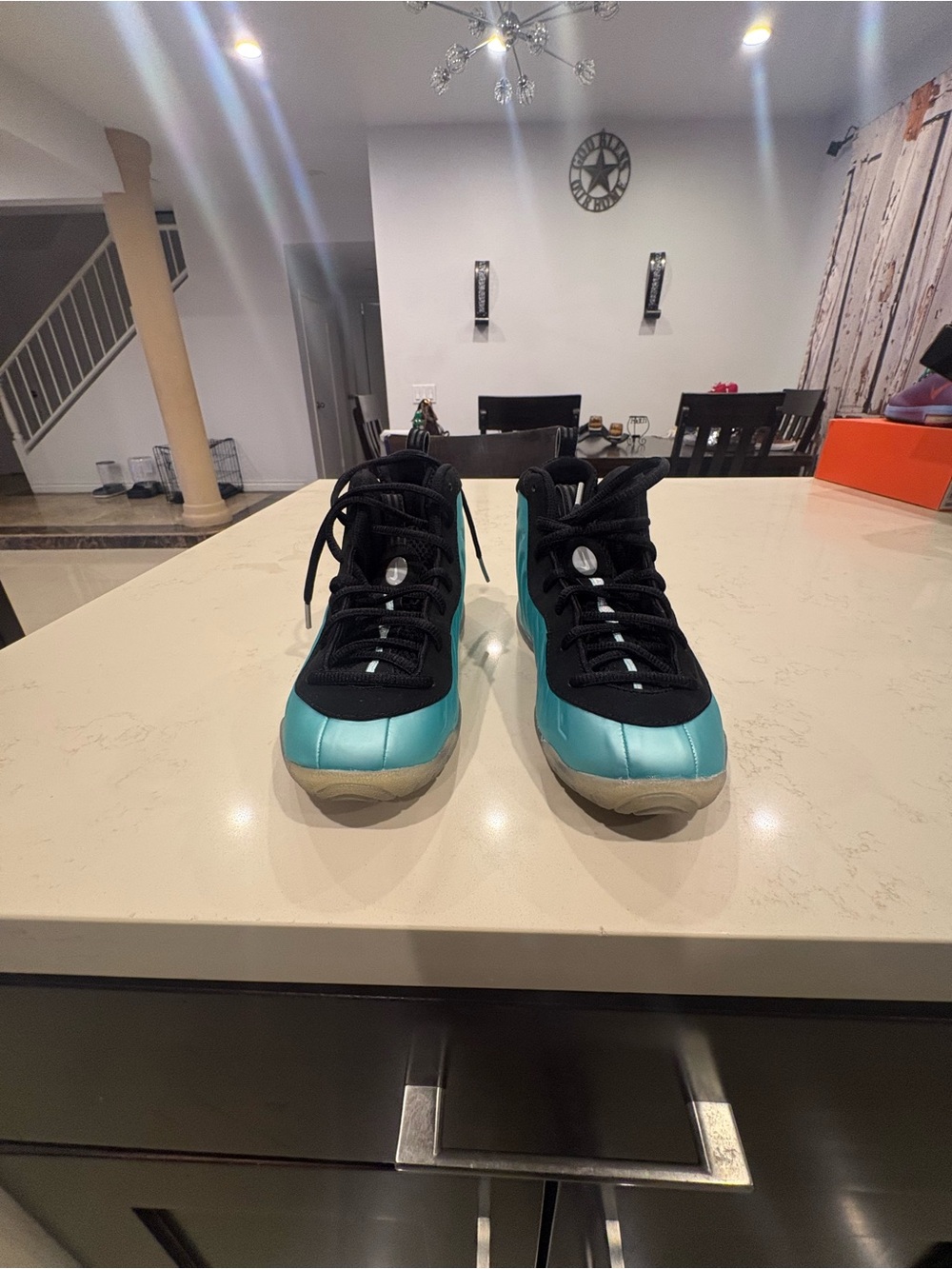 Nike Kids Metallic Teal and Black Sneakers